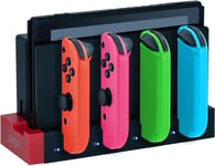 4 En 1 Chargeur Joycon Switch Station De Charge,Support De Manette Joycon Switch Portable Avec Indicateur Led Pour Ns Switch/Switch Oled