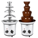 4 Tiers Electric Chocolate Melting Machine Fondue Maker Fountain UK Plug REL UK