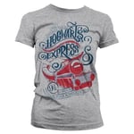 Hybris All Aboard The Hogwarts Express Girly Tee (Heather-Grey,M)