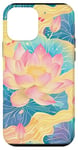 Coque pour iPhone 12 mini Jaune Pop Art Imprimé Animal Fleur Lotus Éléments Célestes