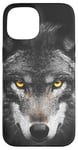 iPhone 15 Wolf Lovers Black Wolf Wild Animal Lovers Wolf Illustration Case