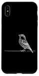Coque pour iPhone XS Max Line Art Oiseau et Ornithologue Pin Siskin
