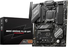 B650 Gaming Plus Wifi Carte Mère, Atx - Pour Processeurs Amd Ryzen 9000, 8000 & 7000, Am5 - Vrm Double Rail 14+2 Phases, Ddr5 6400+Mhz/Oc, 2 X Pcie 4.0 X16, 2 X M.2 Gen4, Wi-Fi 6E