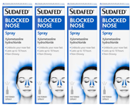 SUDAFED Blocked Nose Spray 10ml x 4 Value Pack