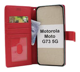 New Standcase Wallet Motorola Moto G73 5G (Röd)