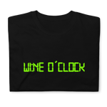 Kortärmad t-shirt i unisex-modell med texten - Wine o clock 2XL