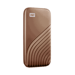 Wd [My Passport Ssd] 1Tb Gold Color Usb 3.2 Gen-2 Type C &amp; Type A Compatible 1050Mb/S (Read) And 1000Mb/S (Write) Password Enabled 256-Bit Aes Ha