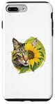 Coque pour iPhone 7 Plus/8 Plus Chat mignon jaune assis parfum tournesol papillon