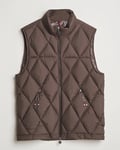 Moncler Aroula Quilted Down Vest Dark Brown