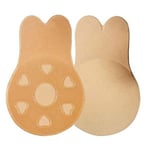 2-Pack Självhäftande BH Utan Band Bekväm Hållbar Beige L/XL 11cm