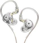 Écouteurs intra-Auriculaires filaires IEM Dual DD HiFi stéréo Écouteurs intra-Auriculaires avec réduction du Bruit Blanc