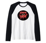 A Nightmare Awaits in the Horror Show Outfit Raglan Baseball Tee