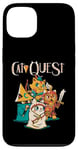 Coque pour iPhone 13 Cat Quest RPG Hero Cats Jeu vidéo RPG Gamer Funny Cat