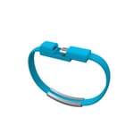 Cable Bracelet Lightning Pour Ipad Mini 4 Chromé Chargeur Apple Usb 25cm Connecteur - Bleu