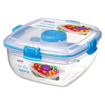 Sistema Salad TO GO   Lunch Box with Individual Compartments, Travel Cutlery & D