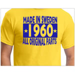 Gul T-shirt Made in Sweden 1960 All original parts L