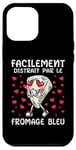 Coque pour iPhone 15 Pro Max Facilement Distrait Par Le Fromage Bleu