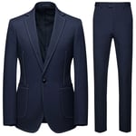 (Veste+Pantalon)Costume Homme De Marque Slim Costume 2 Pièces Décontractés Hommes Vêtement Masculin Robe De Monsieur