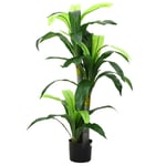 Konstgjort Dracaena-träd 36 blad 120 cm grönt