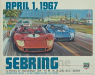 AUTOS SEBRING 1967 Rufn-POSTER HQ 40x60cm d'une AFFICHE VINTAGE