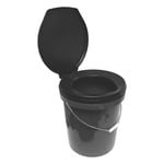 Freedom Trail Travel Toilet, Lightweight, Portable, Durable for Camping, Black