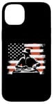 Coque pour iPhone 14 Plus Drapeau américain DJ – Amoureux de la platine Deejay des États-Unis patriotiques