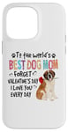 iPhone 14 Pro Max St Bernard Best Dog Mom Valentines Day Funny Dogs Lovers Case