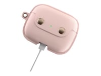 Woodcessories Aircase - Eske For Trådløse Øretelefoner - Metall, Helnarvet Lær - Rose Nude - For Apple Airpods Pro