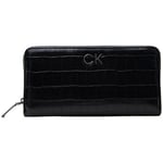 Porte-monnaie Calvin Klein Jeans  Portefeuille  Femme Ref 55244 Noir 19*10*3