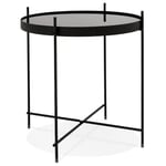 Table d'Appoint Ronde Pliable "Minois" 45cm Noir