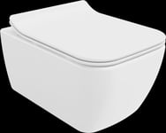 WC-istuin Mexen Stella Rimless Slim Duroplast hitaasti laskeutuvalla kannella, White