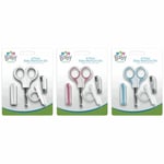 Baby Manicure Set - 4 Piece Care Cutter Scissors Assorted Colours Clippers Safe