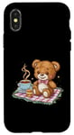 iPhone X/XS Cartoon teddy bear with honey and tea Case