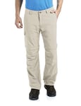 maier sports Pantalon Convertible zippé pour Homme, 100% PA en 12 Tailles, Pantalon Fonctionnel, d'extérieur, de randonnée, à Zip, séchage Rapide XXL Beige