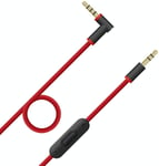 Headphone Cable Wire Replacement Remotetalk Audio AUX Cord with Microphone Compatible with Beats by Dr. Dre Mixr/Solo 3/Pro/Studio/Solo HD/Executive/Detox (Red/Black)