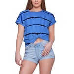 LiKing Tee Shirt Femme T Shirt Vetement Blouse Tshirt Haut Top t-Shirts à Manches Courtes Femme T-Shirt vêtements Coton Marinière Chic et élégant Chemise 6103 BU L