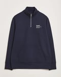 GANT Script Graphic Half Zip Sweater Evening Blue