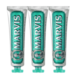 3XMarvis NEW Classic Strong Mint Luxury Italian Toothpaste+Xylitol-85ml (Green)