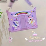 (IPad Mini 6 2021Flying Unicorn)Lasten sarjakuva silikonitelineen kansi IPad 7:lle 8th 9th 10.2 Mini 6th 9.7 2018 Air 2 3 4 5 10.9 Pro 10.5 11 Tablet Case Shell Tietokoneen kannet ja kuoret