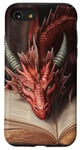 iPhone SE (2020) / 7 / 8 Aesthetic Gothic Red Dragon Reading Book Painting Bookish Case