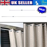 Telescopic Net Curtain Tension Rod Pole Rods Rail Extendable Voile Spring Loaded