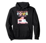 Grandma of the FOUR ever Sweet ice-cream Truck 4th Birthday Pullover Hoodie