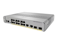 Cisco Catalyst 3560CX-12PD-S - Switch - Styrt - 12 x 10/100/1000 (PoE+) + 2 x kombo-SFP+ - stasjonær, rackmonterbar, DIN-skinnemonterbar, veggmonterbar - PoE+ (240 W)