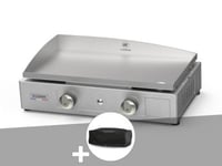 La Plancha Inox 260 gaz avec housse de protection - Le Marquier