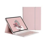 Fodral med tangentbord för iPad 9,7 tum 2017 2018 5:e 6:e generationen (rosa)