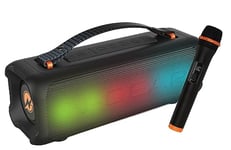 N-Gear Blazooka 703 Noir - Portable, Enceinte Bluetooth puissante - Microphone sans Fil et lumière Disco Inclus - Boîte à Musique de 100 Watts et 5 Heures de Temps de Jeu.