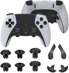 Baguettes De Pouce En Métal Pour Ps5 Edge Manette, 6 Joystick Stick Analogiques 4 Palettes Arrière Boutons De Déclenchement Interchangeable Pour Ps5 Edge, Noir