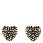 Snö of Sweden Stina Heart Earring Gold/Black