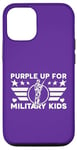 Coque pour iPhone 13 Pro Purple Up For Military Kids Mois of Military Child Adultes