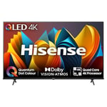 Hisense 58 Inch 4K QLED Smart TV 58E7NQTUK - Quantum Dot Colour, 4K AI Processor, Dolby Vision Atmos, Smooth Motion, Sports Mode, Vidaa OS with Freely, Youtube, Netflix and Disney+ (2024 Model)